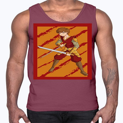 Samurai boy 95#- anime- Cotton Tank
