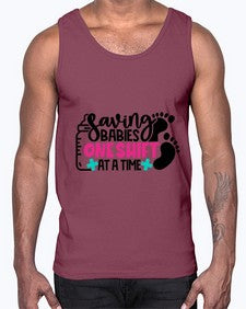 Saving Babies One Shift At A Time Style Style 1371#- nurse- Cotton Tank