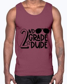 Second Grade Dude 816#- second grade- Cotton Tank