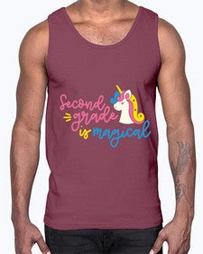 Second Grade Is Magical 822#- second grade- Cotton Tank