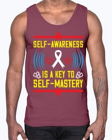 Self wareness is a key to self mastery Style 32#- Self awareness- Cotton Tank