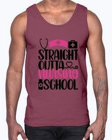 Straight Outta Nursing Style Style 1426#- nurse- Cotton Tank