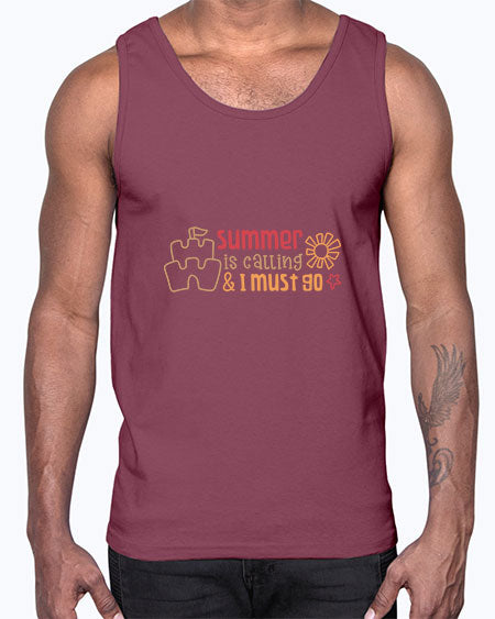 Summer is calling and I must go 13#- summer- Cotton Tank