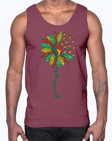 Sunflower Fist Juneteenth Black History 24#- black juneteenth- Cotton Tank