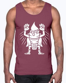 Super ice cream 246#- cartoon food- Cotton Tank