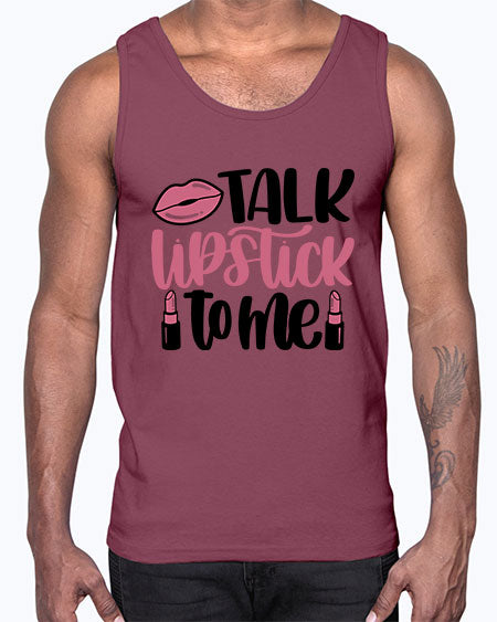 Talk Lipstick To Me Style 15#-makeup Cotton Tank