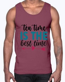 Tea Time Is The Best Time 1614#- tea- Cotton Tank