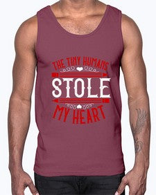 The Tiny Humans STOLE MY HEART Style 1531#- teacher- Cotton Tank