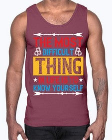 The most difficult thing in life is to know yourself Style 18#- Self awareness- Cotton Tank