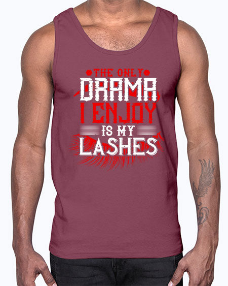 The only drama I enjoy is my lashes Style 182#-makeup Cotton Tank