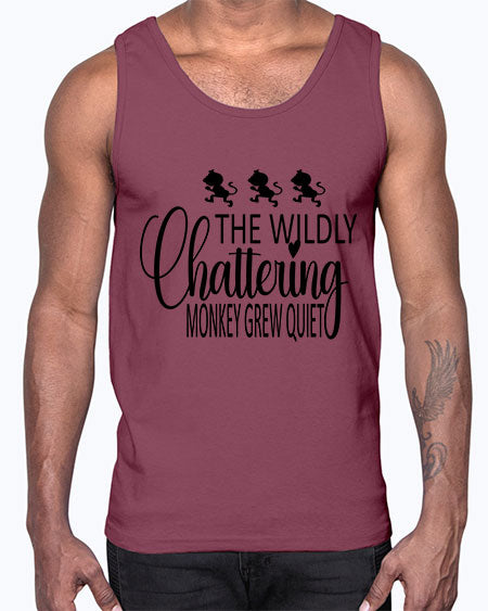 The wildly chattering monkey grew - monkey- Cotton Tank