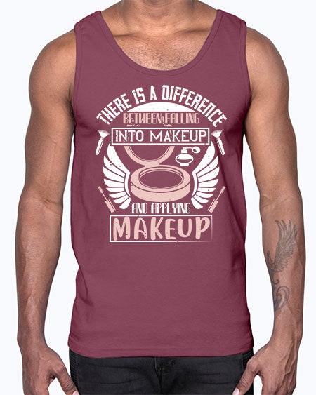 There is a difference between falling into makeup and applying makeup Style 178#-makeup Cotton Tank