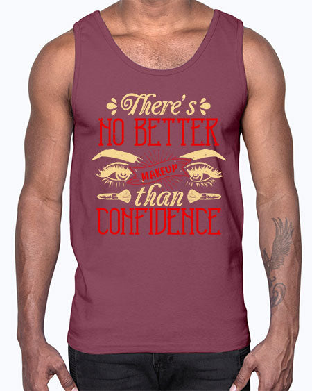 There’s no better makeup than confidence Style 177#-makeup Cotton Tank