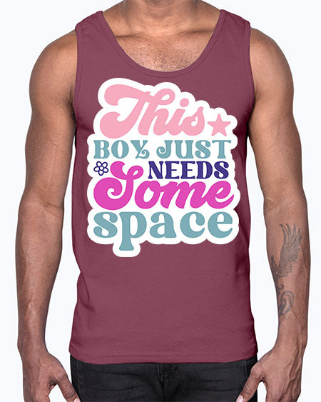 This boy just needs some space 6#- space- Cotton Tank