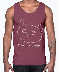 Time to Sleep- cats- Cotton Tank