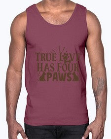 True Love Has Four Paws Style 24#- cats- Cotton Tank