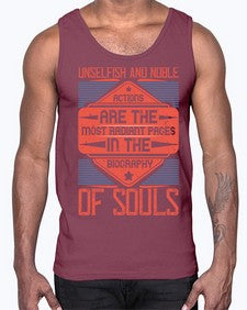 Unselfish and noble actions are the most radiant pages in the biography of souls Style 19#- volunteer- Cotton Tank
