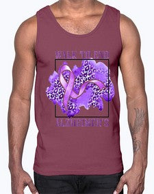 Walk o End AlzheimerS Purple Ribbon 220#- alzheimers- Cotton Tank