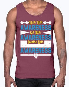 Walk with awareness Eat with awareness Breathe with awareness Style 9#- Self awareness- Cotton Tank