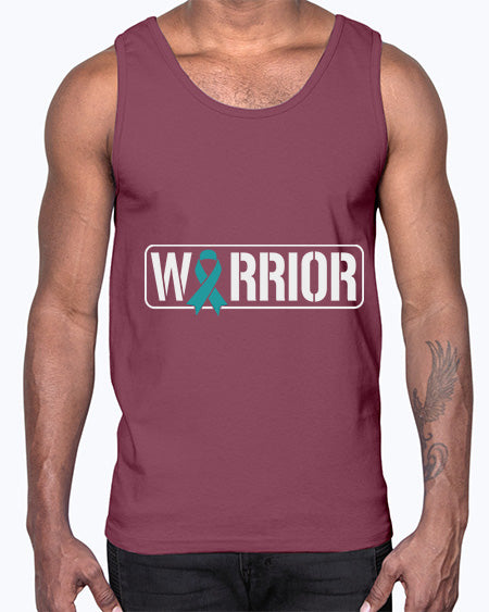 Warrior PTSD Awareness Teal Military 2#- PTSD- Cotton Tank