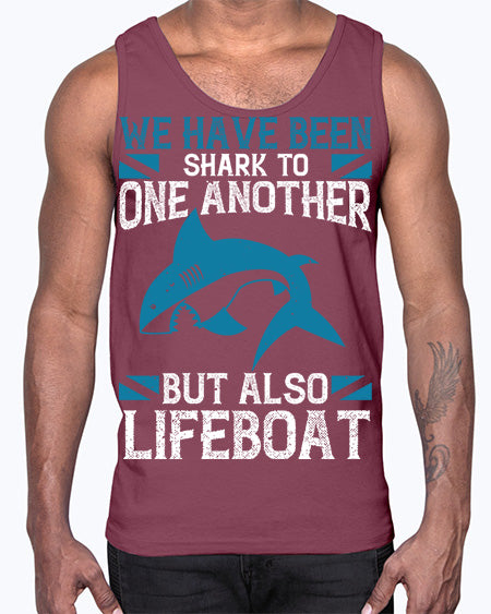 We have been shark to one another but also lifeboat Style 6#- shark-fish- Cotton Tank