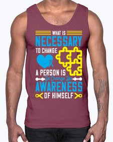 What is necessary to change a person is to change his awareness of himself Style 8#- Self awareness- Cotton Tank