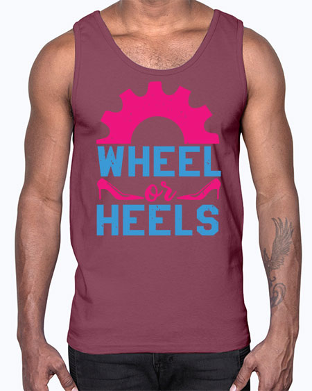 Wheel or Heels Style 238#- baby shower- Cotton Tank