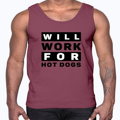 Will Work For Style 1#- dogs- Cotton Tank