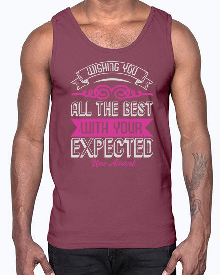 Wishing you all the best on your new arrival Style 240#- baby shower- Cotton Tank