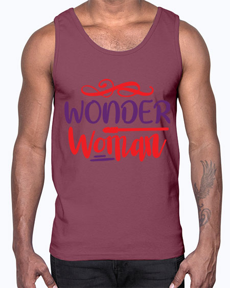 Wonder Woman 156#-  fashion- Cotton Tank
