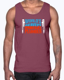 Worlds okayest plumber1665#- plumber- Cotton Tank