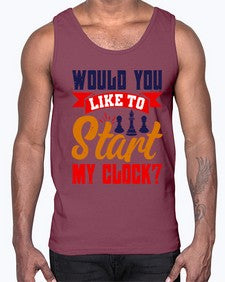 Would you like to start my clock 167#- chess- Cotton Tank