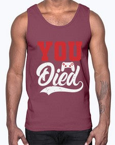 YOU DIED 56#- video games- Cotton Tank