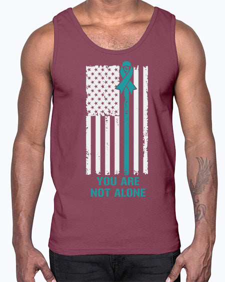 You Are Not Alone PTSD 1#- PTSD- Cotton Tank