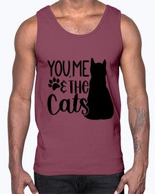 You Me The Cat Style 110#- cats- Cotton Tank