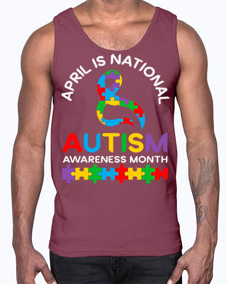 april is national autism awareness 3#- autism- Cotton Tank