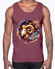 aries 127#- aries- Cotton Tank