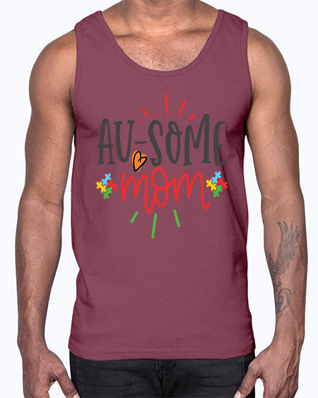 ausome mom Style 4#- autism- Cotton Tank
