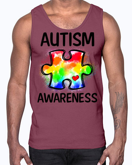 autism awareness- autism- Cotton Tank