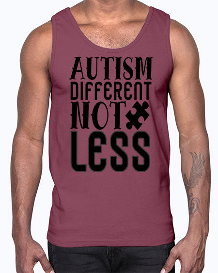 autism different not less 5214#- autism- Cotton Tank