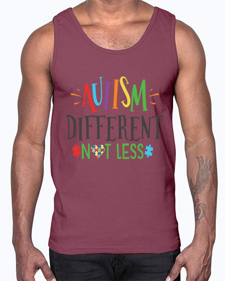autism different not less Style 5#- autism- Cotton Tank