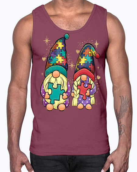 autism gnomes- autism- Cotton Tank