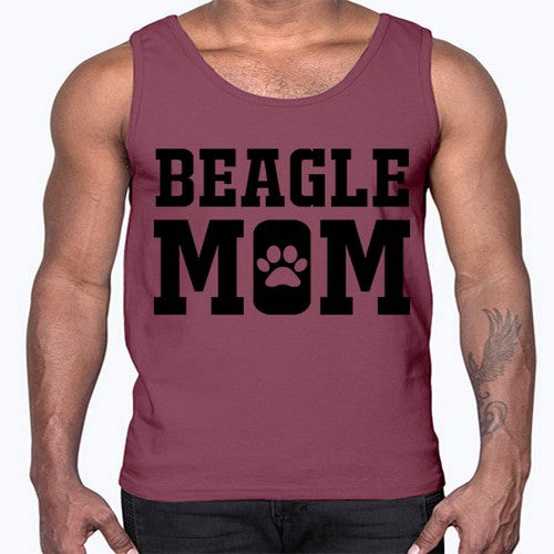 beagle mom 54#- dogs- Cotton Tank