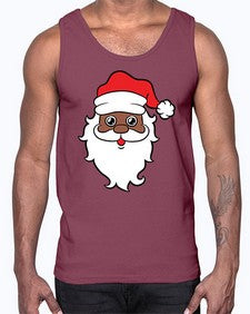 black santa 25#- black boys or men- Cotton Tank