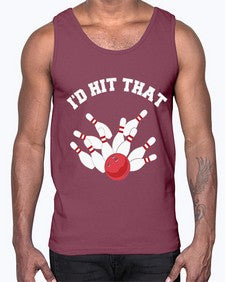 bowling id hit that 11#- bowling- Cotton Tank