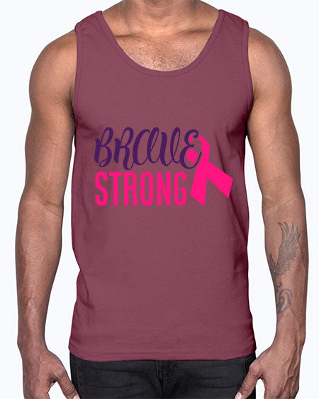brave strong Style 15#- breast cancer- Cotton Tank