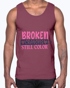 broken crayons still color Style 134#- motivation- Cotton Tank