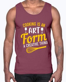 cooking is an art form a creative thing 132#- cooking- Cotton Tank