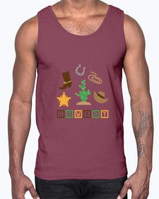 cowboy 343#- western- Cotton Tank