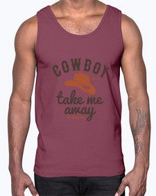 cowboy take me away 347#- western- Cotton Tank